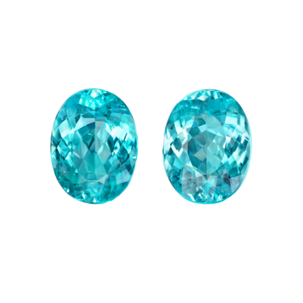 Сет из двух Турмалинов Параиба, Mozambique Овал, 5,12ct /4,78ct 1