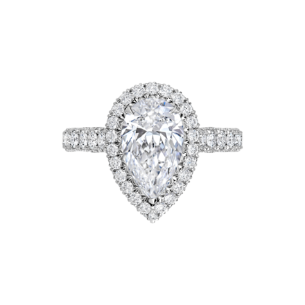 Помолвочное кольцо с бриллиантами, белое золото 2