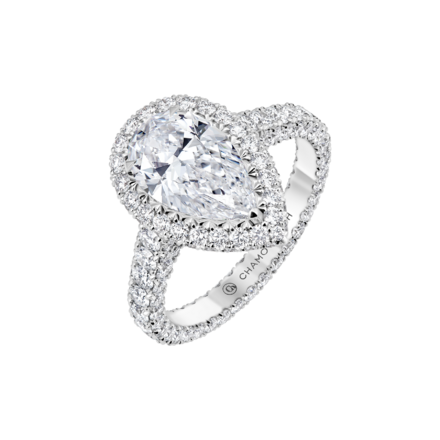 Помолвочное кольцо с бриллиантами, белое золото 1