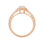 Кольцо с бриллиантами, розовое золото