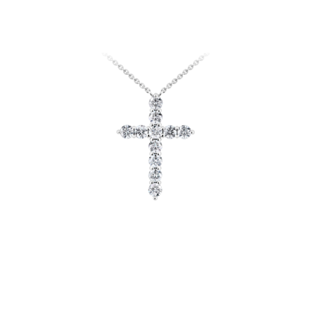 Колье с бриллиантами, белое золото 1