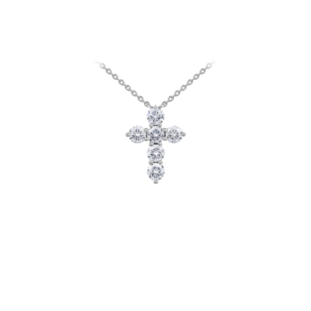 Колье с бриллиантами, белое золото 1