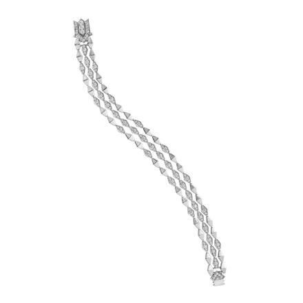 Браслет с бриллиантами, белое золото 2