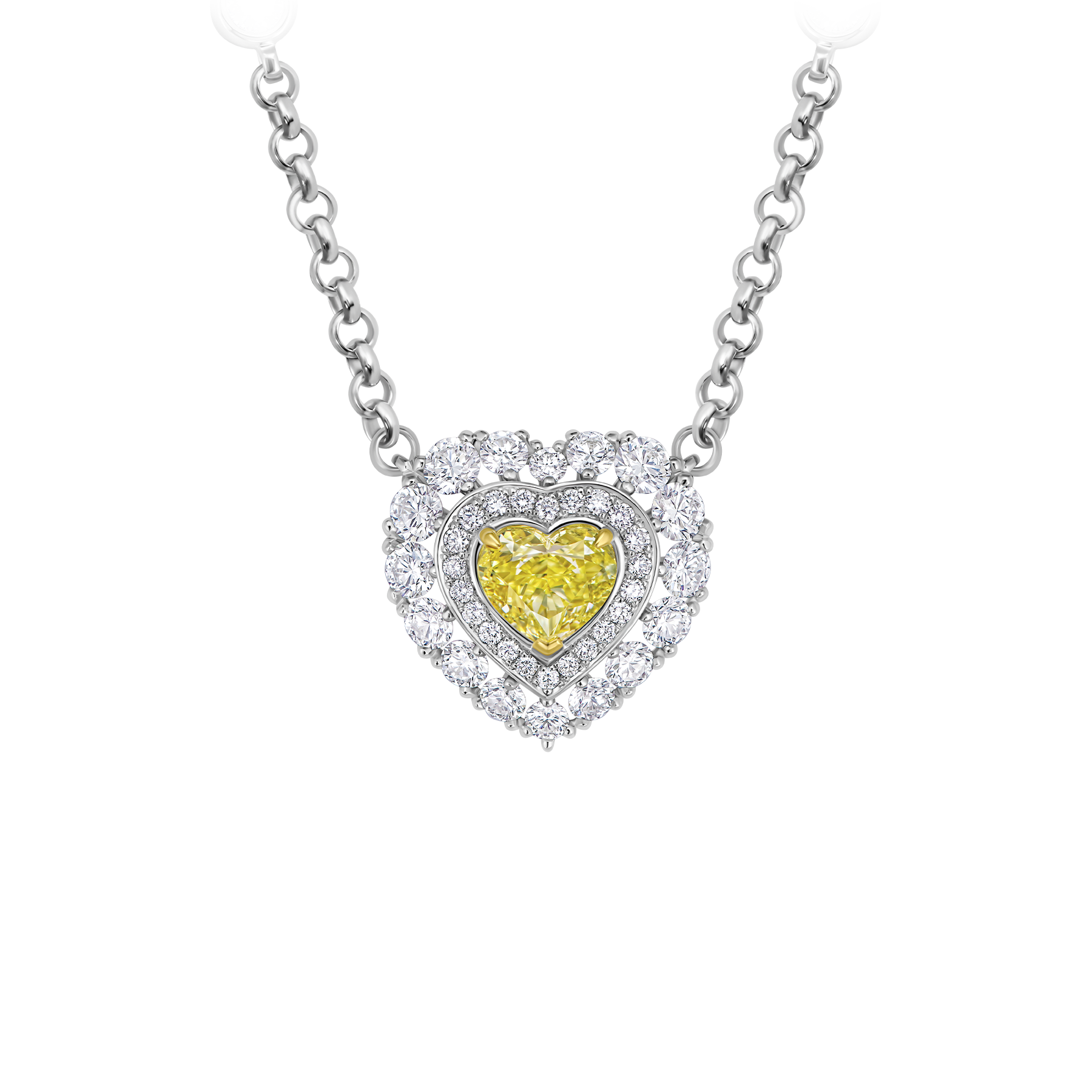 Колье с бриллиантами, белое золото