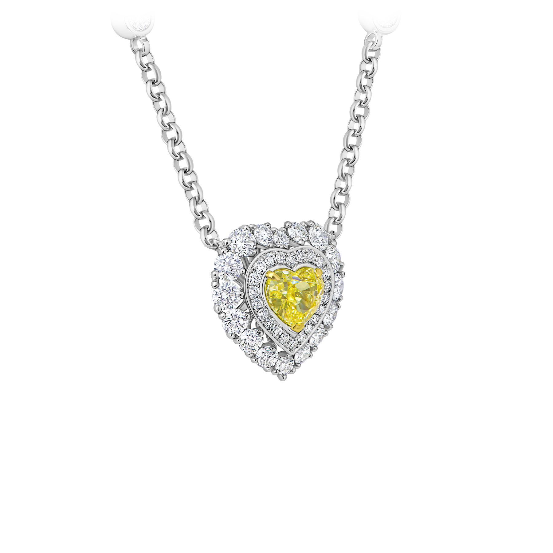 Колье с бриллиантами, белое золото