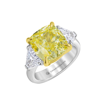 Кольцо с бриллиантами, белое золото 1