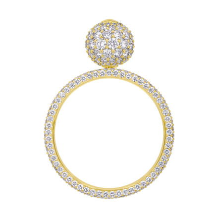 Кольцо с бриллиантами, желтое золото 3