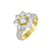 Кольцо с бриллиантами, жёлтое золото